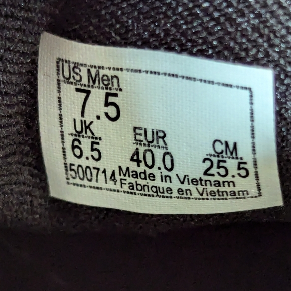 Vans Black On Black Checkered Slip-Ons Mens Size 7.5 Excellent Condition - Picture 4 of 11